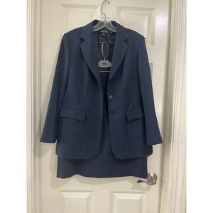 kasper women dark teal 2- piece skirt suits size 16P